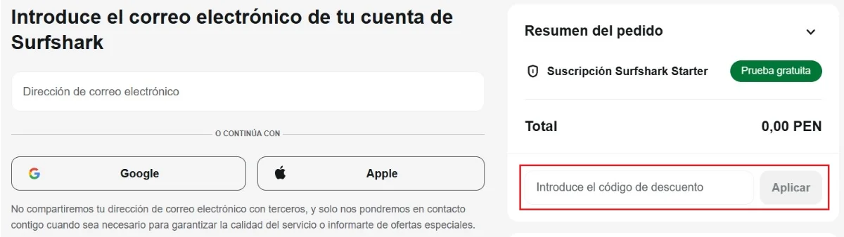 clic en el cupón