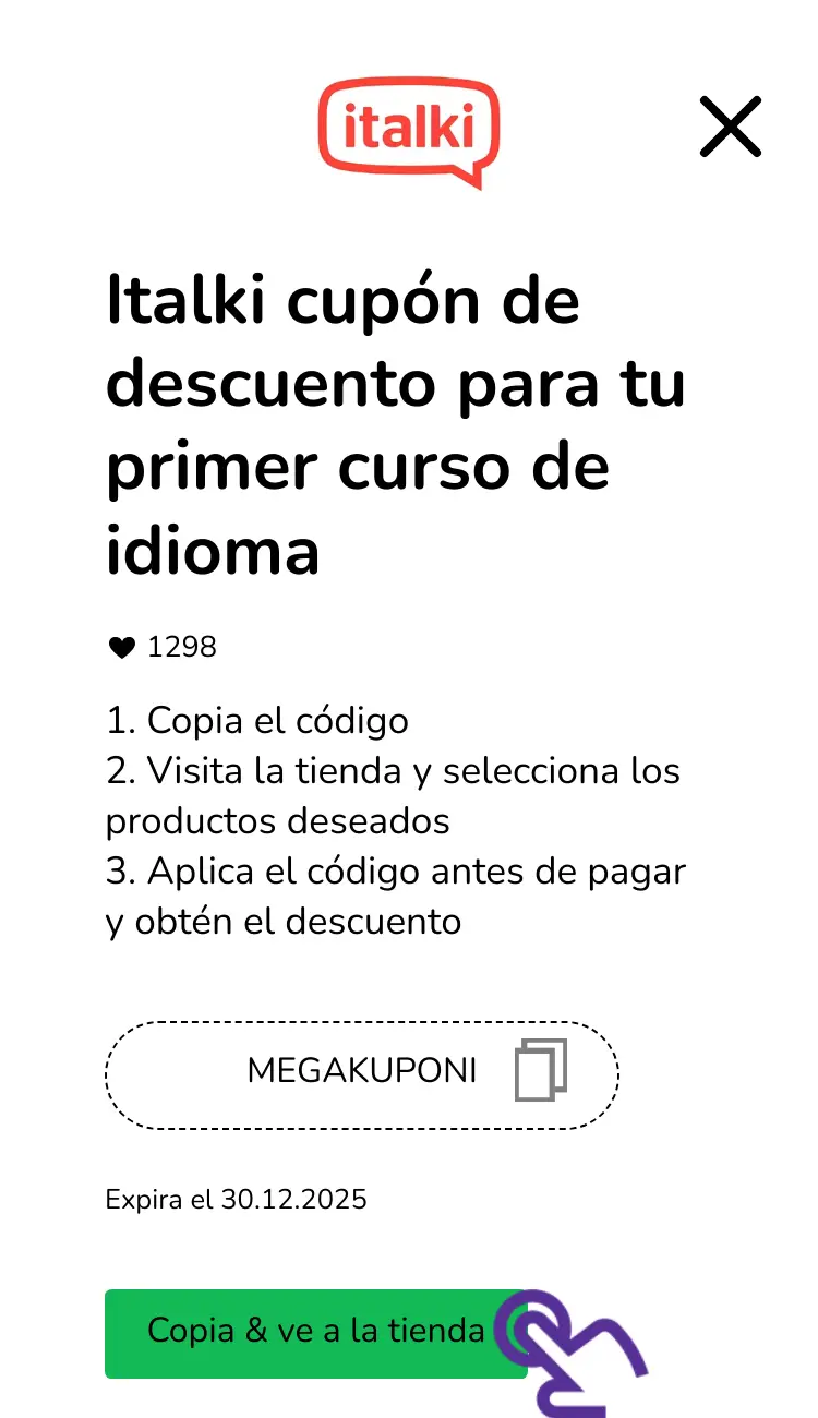 clic en el cupón