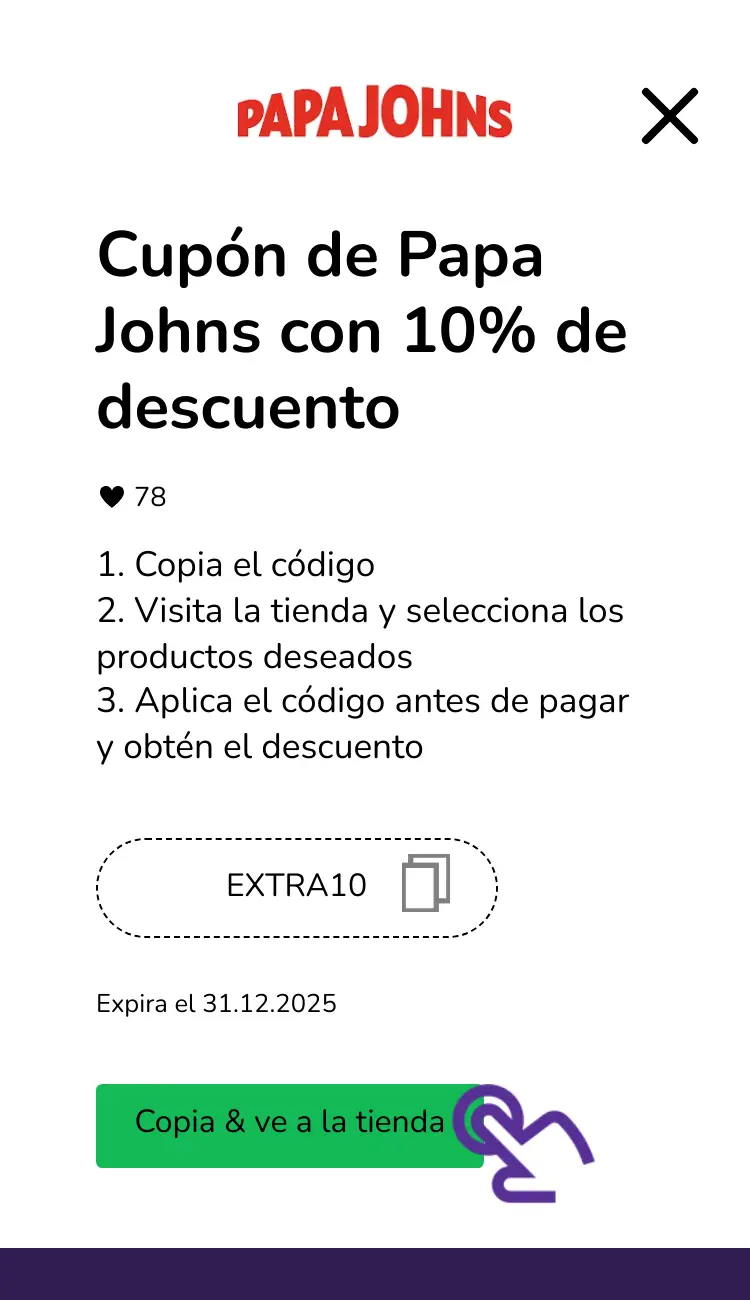 clic en el cupón
