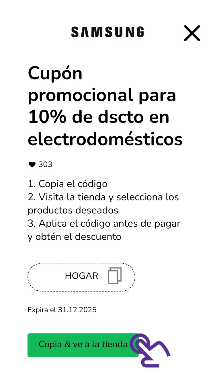 clic en el cupón