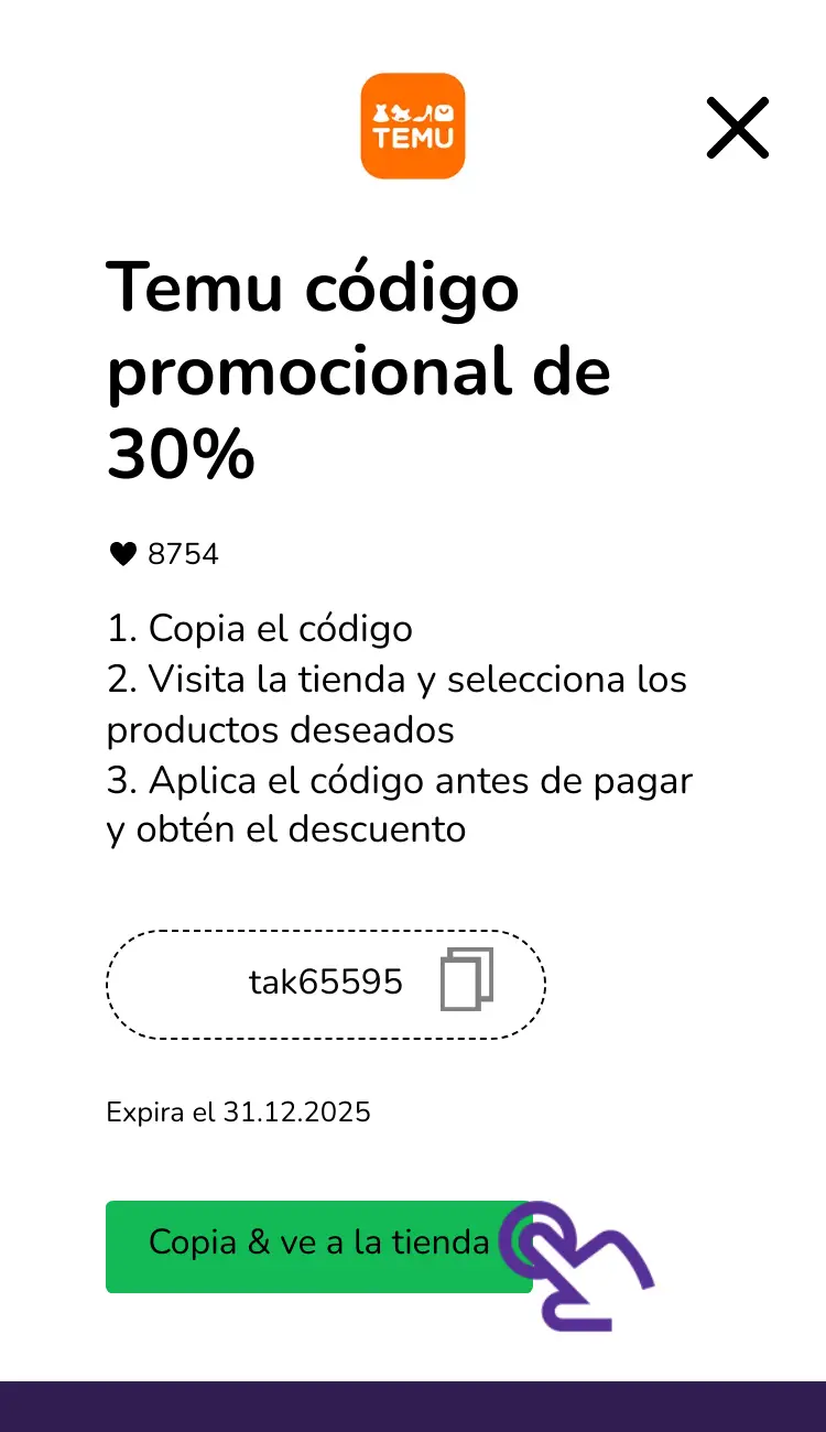 clic en el cupón